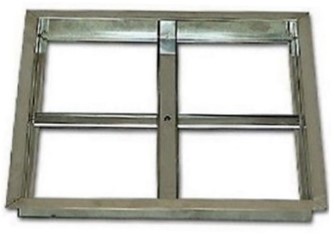 ARQUETA CON MARCO INOX. 80X80