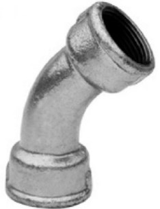CURVA GALVANIZADA FIG. 41 H-H 45º 21/2